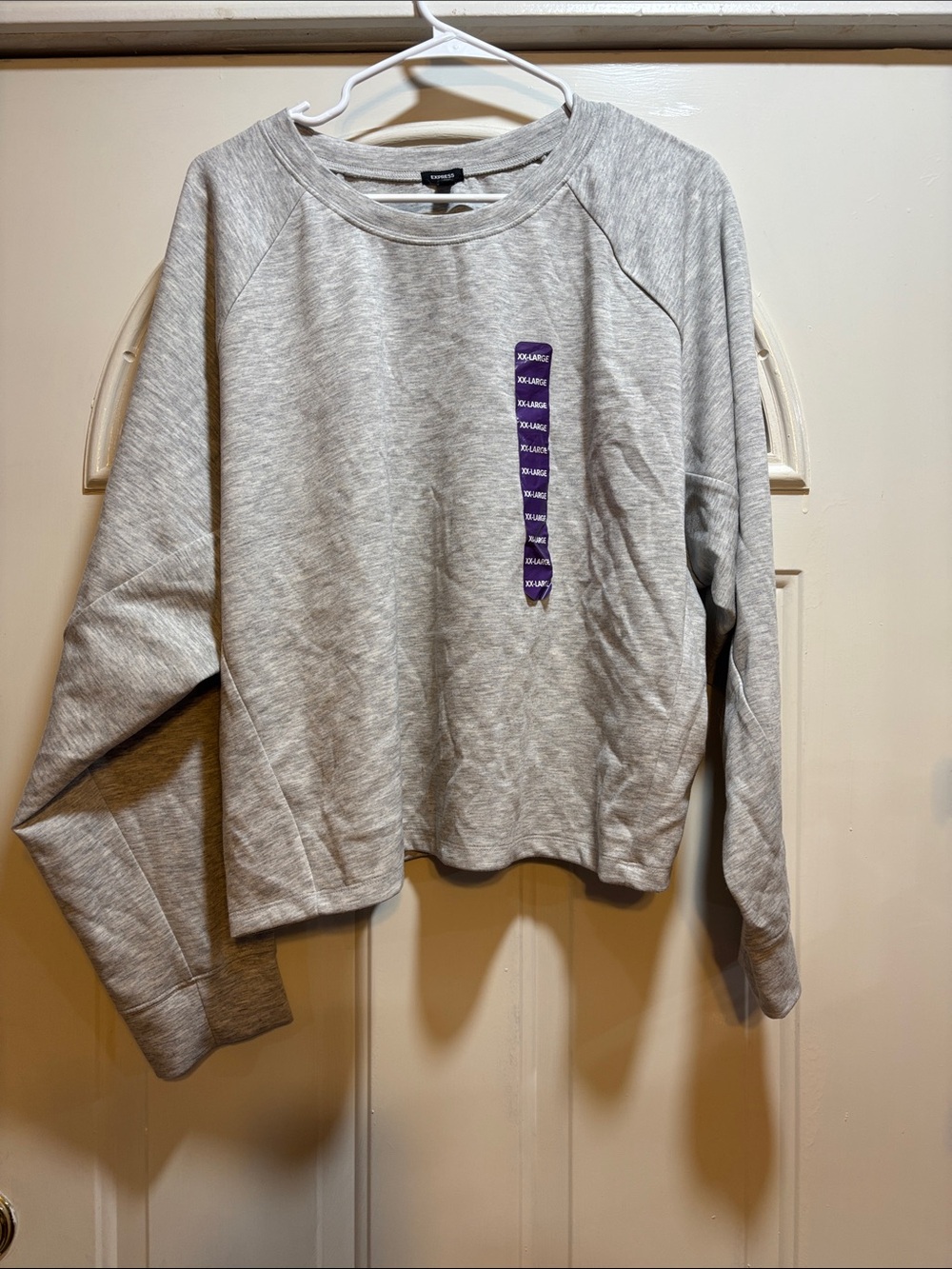 Express XXL NWOT Comfort Crewneck Sweatshirt - Light Gray
